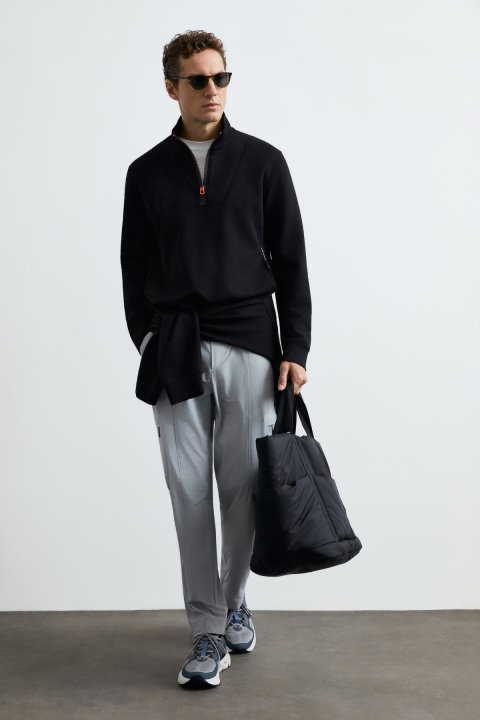 Wyatt Erkek Sweatshirt Siyah - LUFIAN