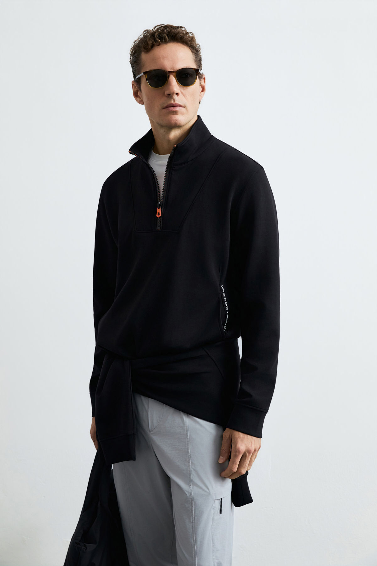 Wyatt Erkek Sweatshirt Siyah - LUFIAN (1)
