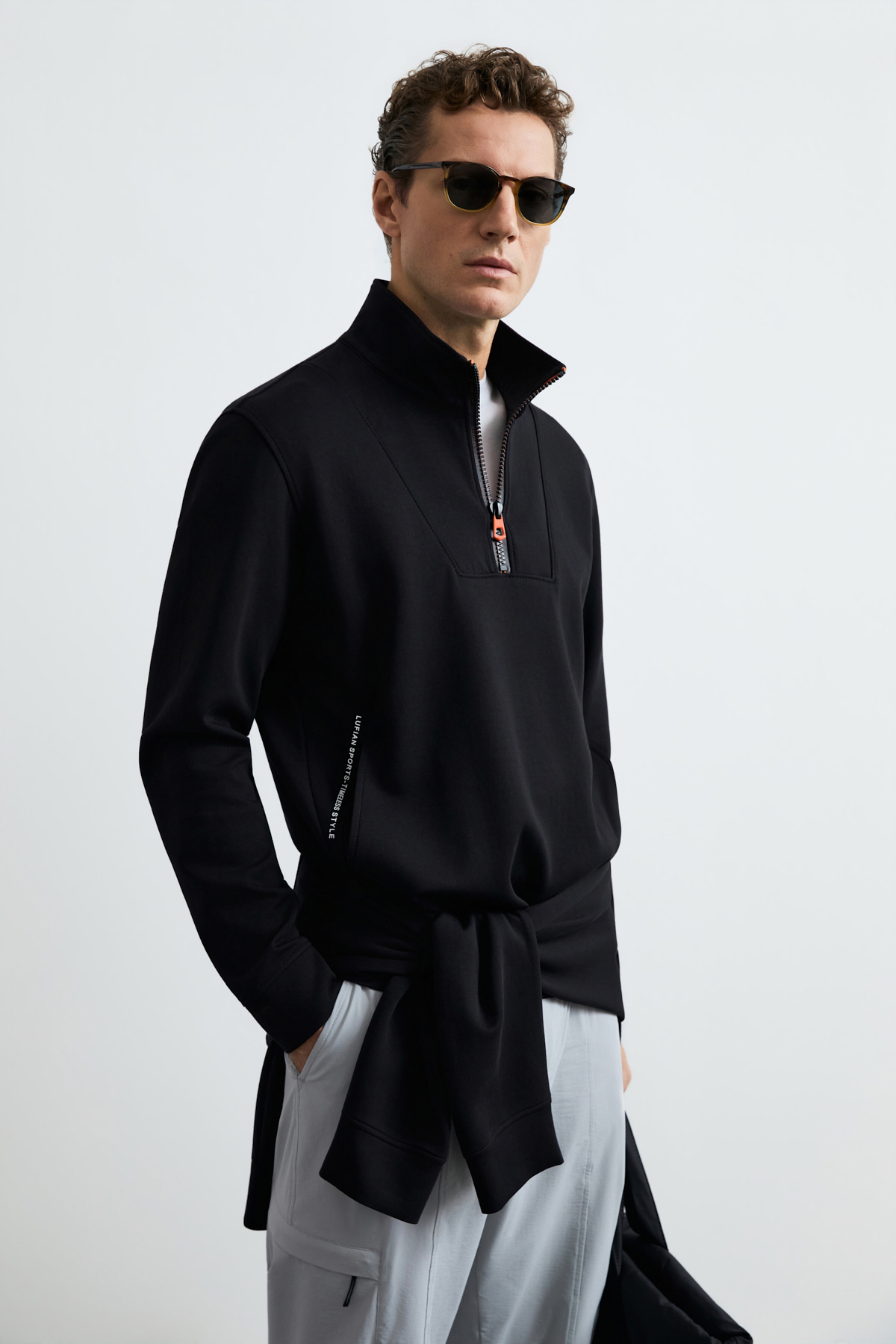 Male Sweatshirt Black - LUFIAN