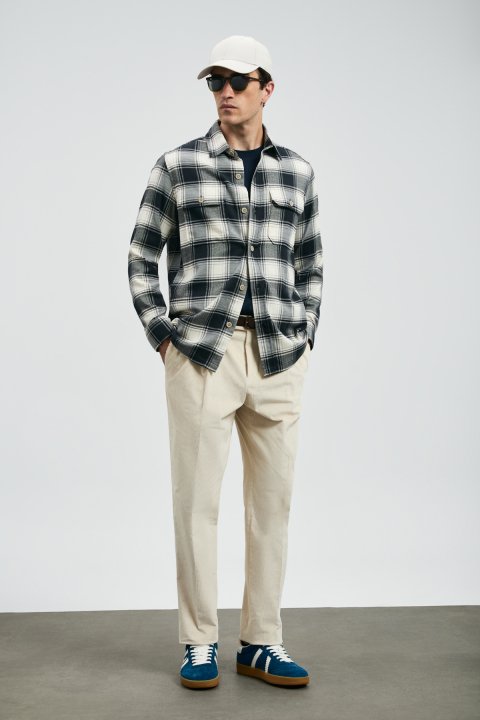 Danıel Men Basic Shirt Regular Fıt Navy - Lufian (1)