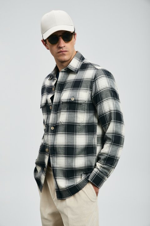 Years Erkek Basic Gömlek Regular Fit Lacivert - Lufian