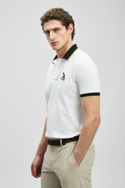 Zane Smart Men's Polo T-Shirt Off White - Lufian