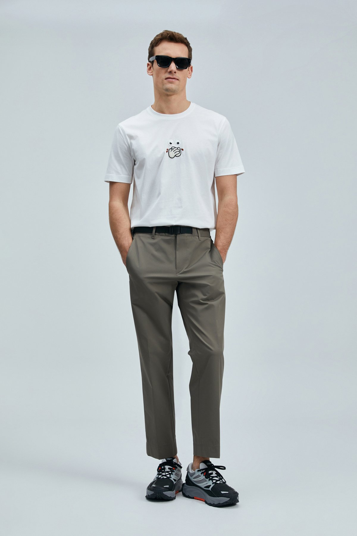 Zany Modern Grafik T- Shirt Beyaz - Lufian (1)