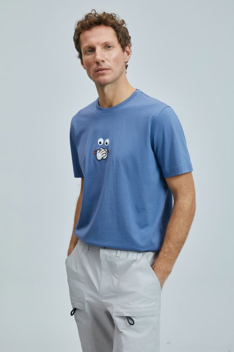 Zany Modern Grafik T- Shirt Koyu Lila - Lufian (1)