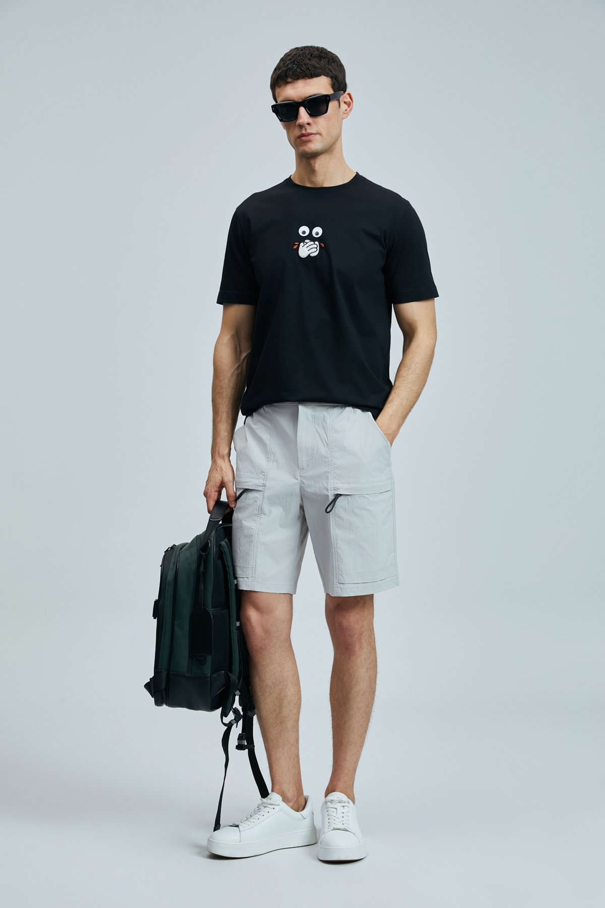 Zany Modern Grafik T- Shirt Siyah - Lufian