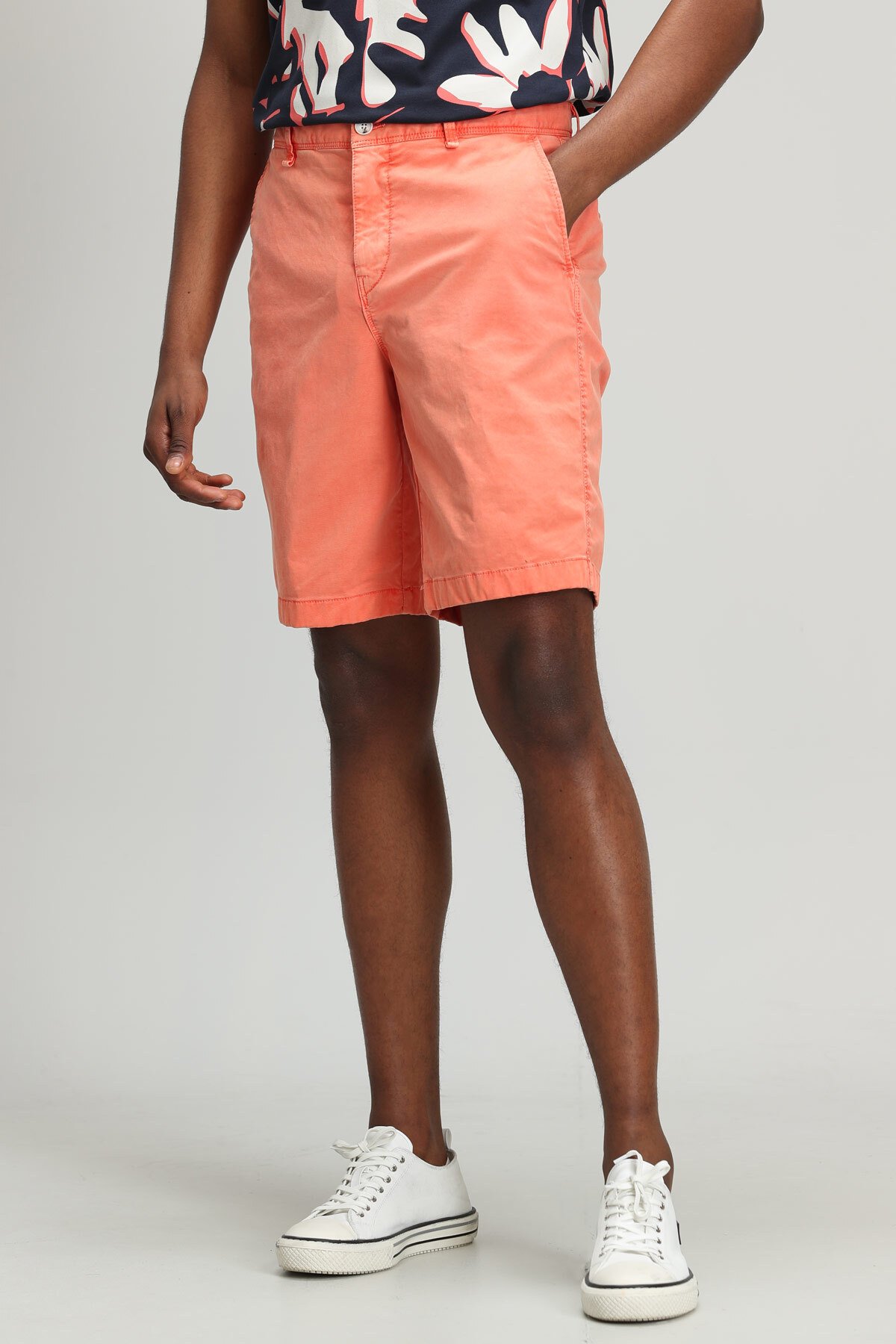 Zegler Sports Men's Chino Shorts Slim Fit Orange - LUFIAN (1)