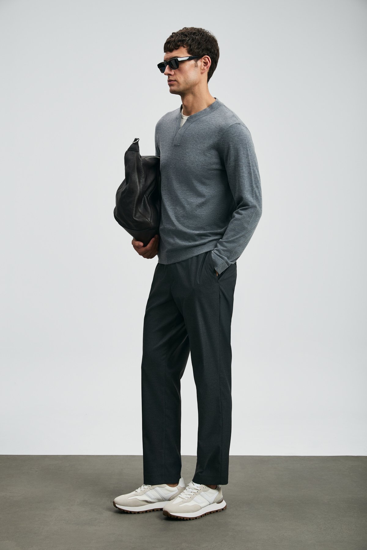 Zen Erkek Kazak Koyu Gri - Lufian (1)