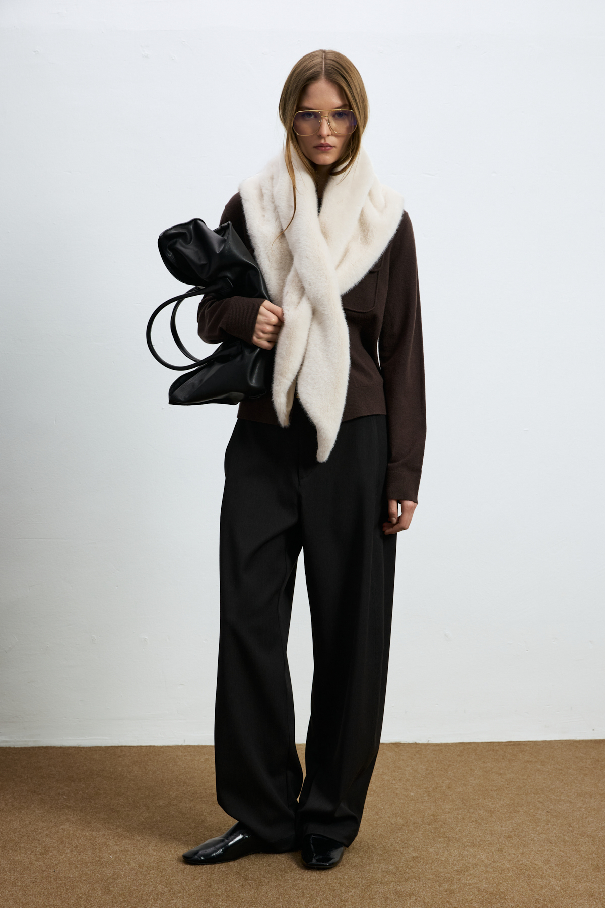Zendaya Damen-Cardigan Brown - LUFIAN