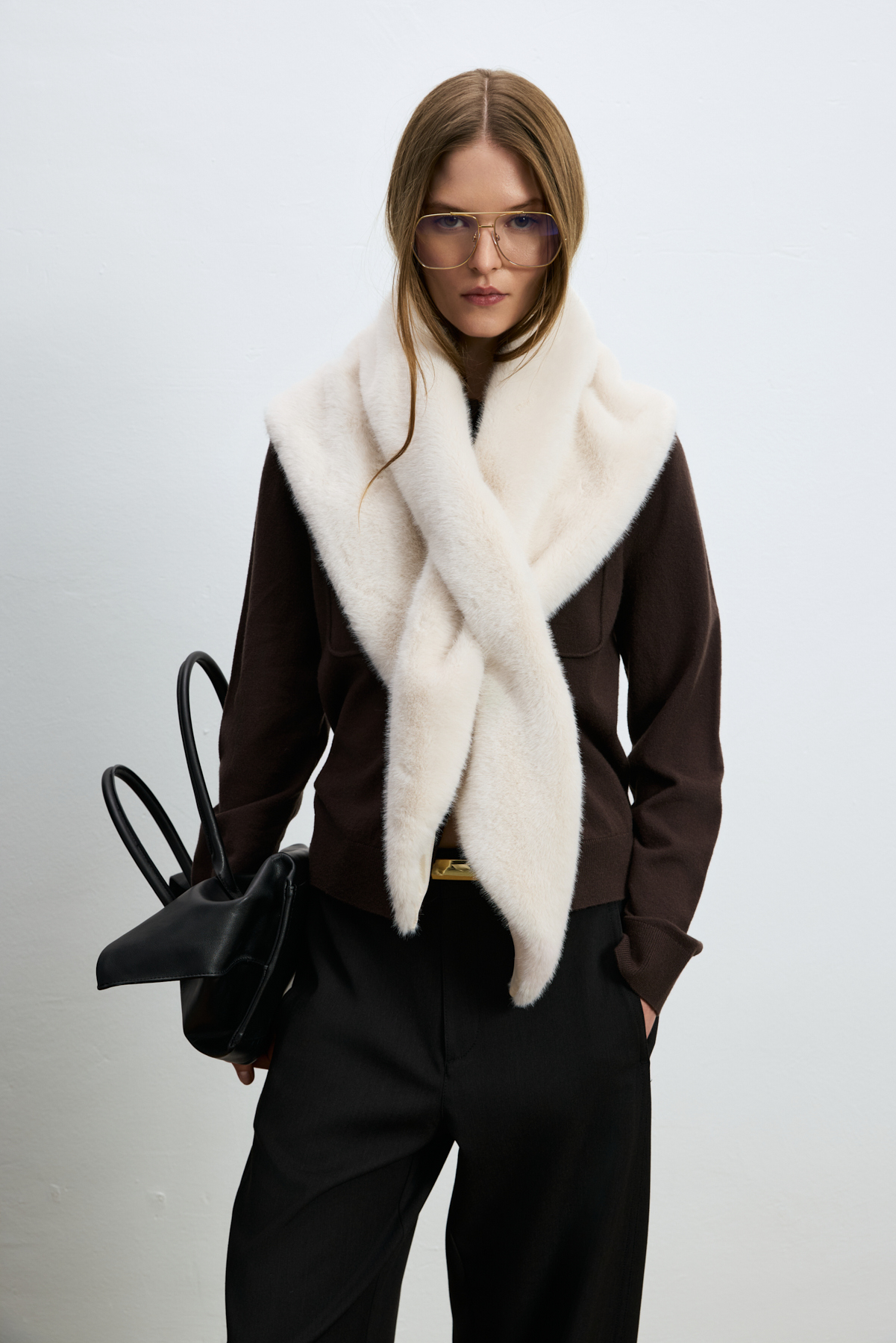 Zendaya Damen-Cardigan Brown - LUFIAN