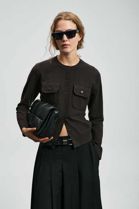 Zendaya Kadın Hırka Kahverengi - Lufian