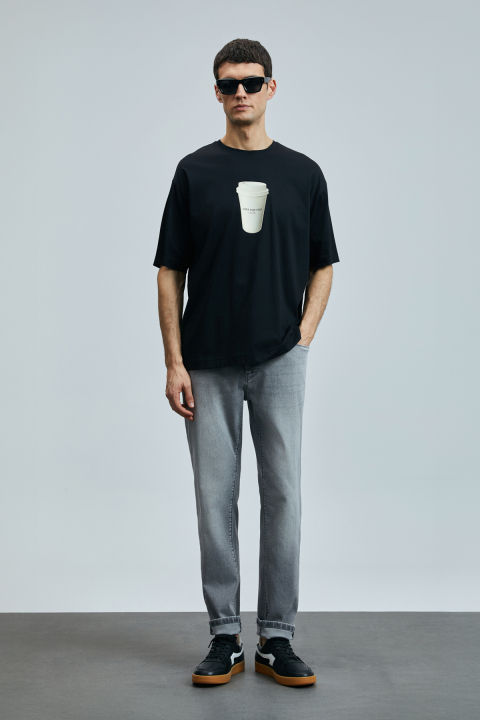 Zeno Smart Jean Erkek Pantolon Slim Fit Antrasit - Lufian (1)